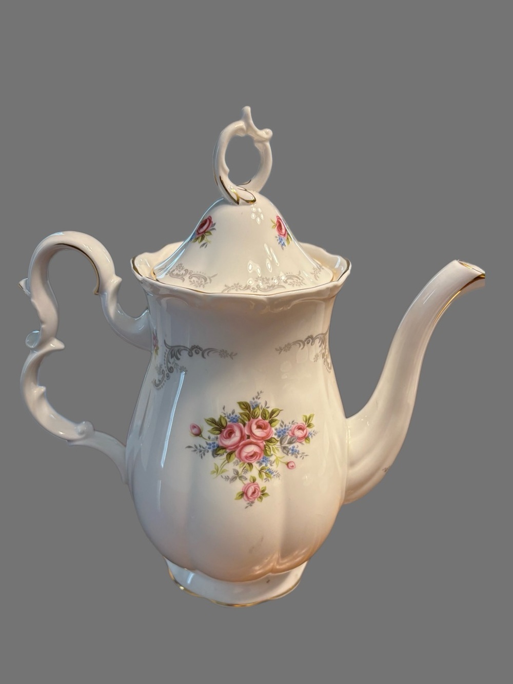 Royal Albert Tranquillity Coffee Pot - Bone China England - Vintage Collectible